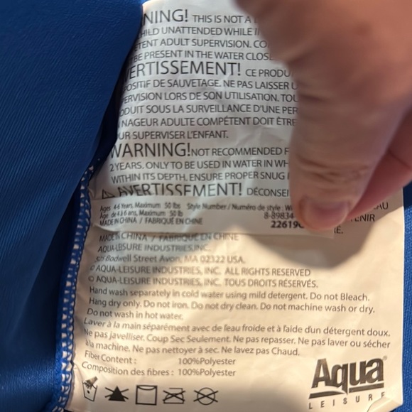 Kids Swim Vest - Blue and Red - Picture 2 of 6